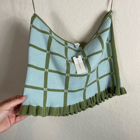 Anthropologie Daily Practice Rosie Windowpane Tube Top Size Large NWT - Picture 5 of 8